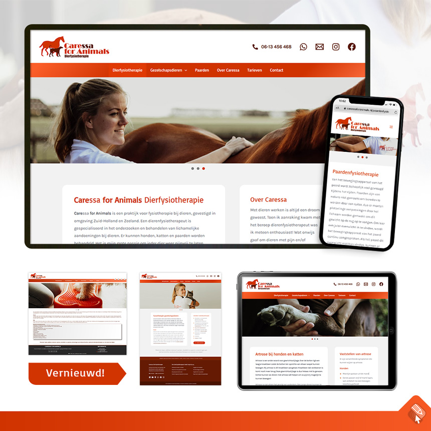 WordPress webdesign dierfysiotherapeut in Middelharnis, Zuid-Holland