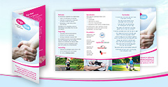 Grafisch ontwerp drieluik folder, logo, afsprakenkaartjes, notitieblokken en website Ergotherapiepraktijk Oldenzaal