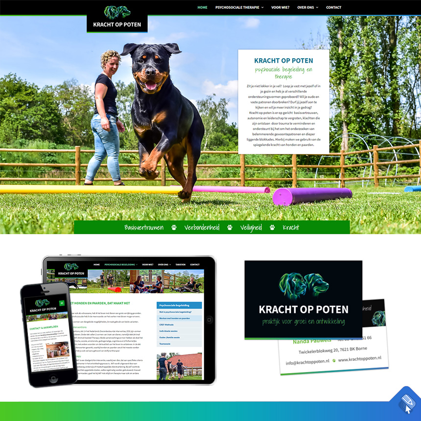Freelance WordPress webdesign - coaching met honden en paarden bij Hengelo