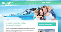 Webdesign diensten en onderhoudservice voor installatiebedrijf Hennink in Den Haag